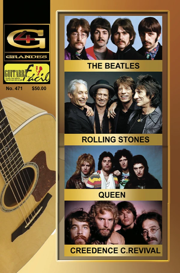 Álbum de Guitarra Fácil - No.471 -The Beatles- Rolling Stone - Queen - Creedence Clearwater Revival
