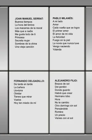 Álbum de Guitarra Fácil - No.302 - Pablo Milanés, Joan Manuel Serrat, Alejandro filio, Fernando Delgadillo