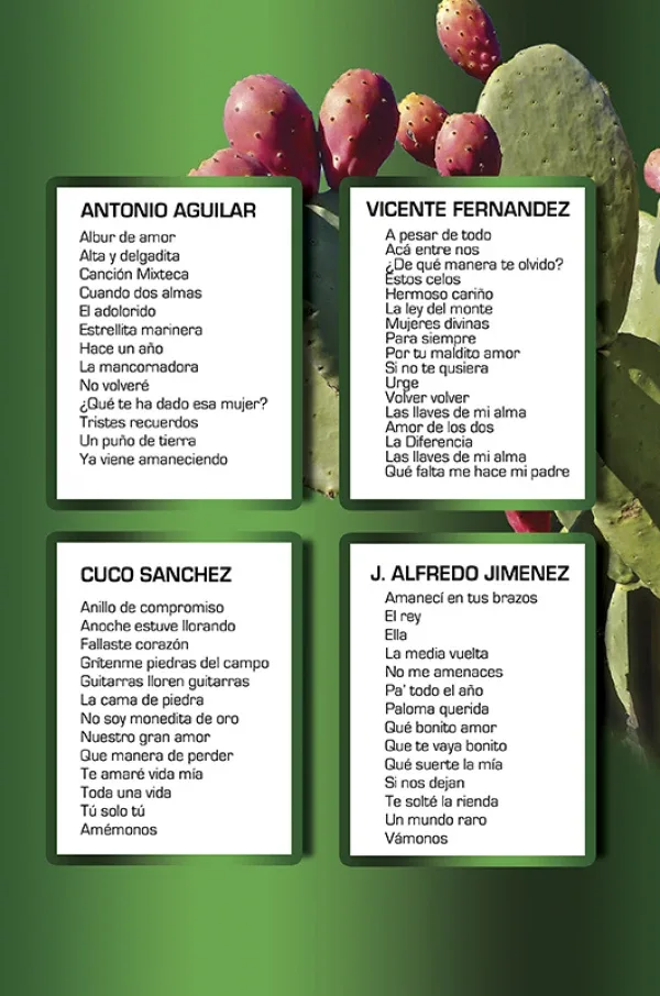 Álbum de Guitarra Fácil - No.450 - Los 4 Grandes de la Canción Ranchera (José Alfredo Jímenez - Antonio Aguilar - Vicente Fernández - Cuco Sánchez)