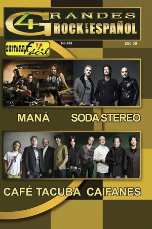 Álbum de Guitarra Fácil - No.458 - Maná - Caifanes - Soda Stereo - Café Tacuba