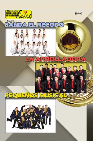 Album de Guitarra Fácil - No.411 - Banda El Recodo - La Arrolladora - Banda Pequeños Musical