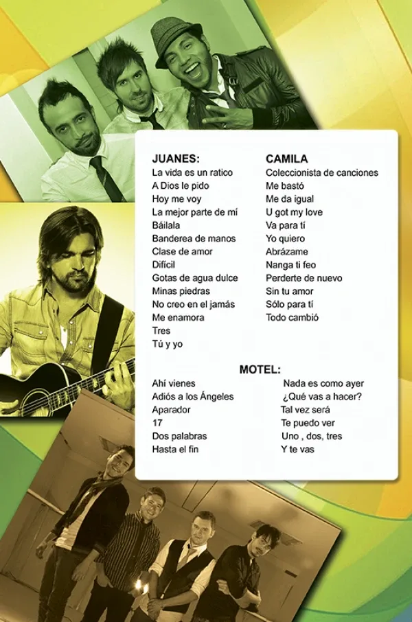 Álbum de Guitarra Fácil - No.410 - Juanes - Motel - Camila