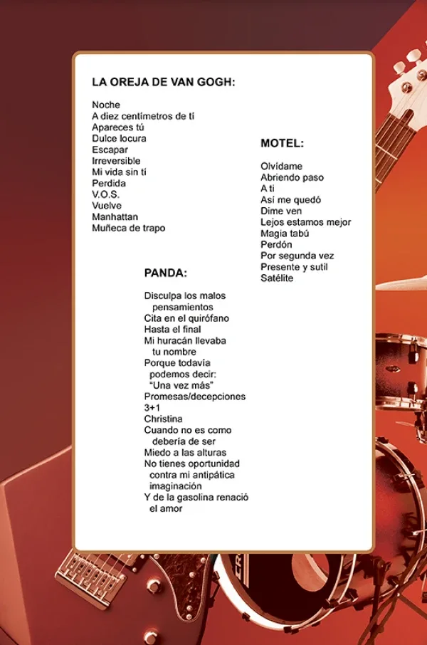 Álbum de Guitarra Fácil - No.391 - La Oreja de Van Gogh - Panda - Motel