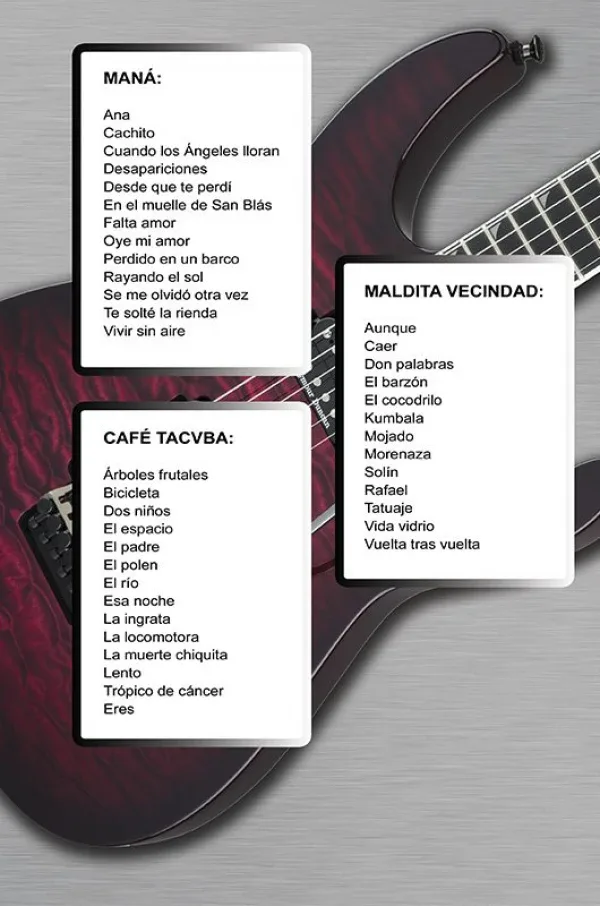 Álbum de Guitarra Fácil - No.307 - Maná - Café Tacuba - Maldita Vecindad